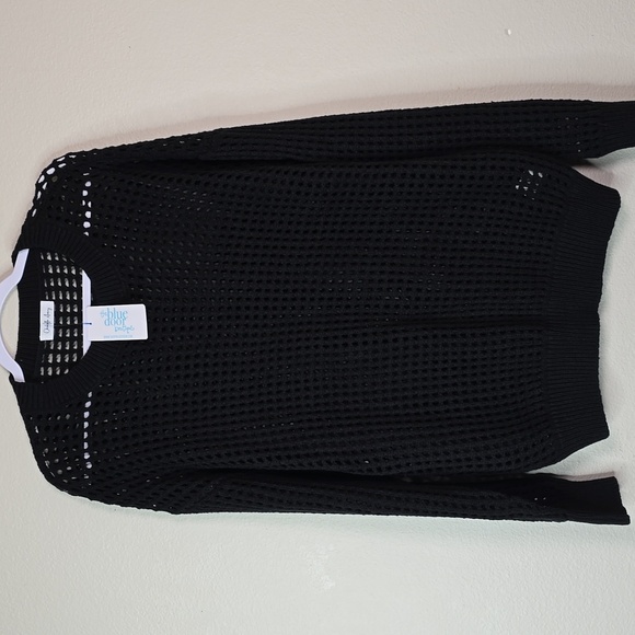 Charlotte avery solid  open weave  with thump holes pullover sweater  large NWT. - Picture 1 of 9